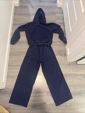 GAP Navy Wide-Leg Sweatpants